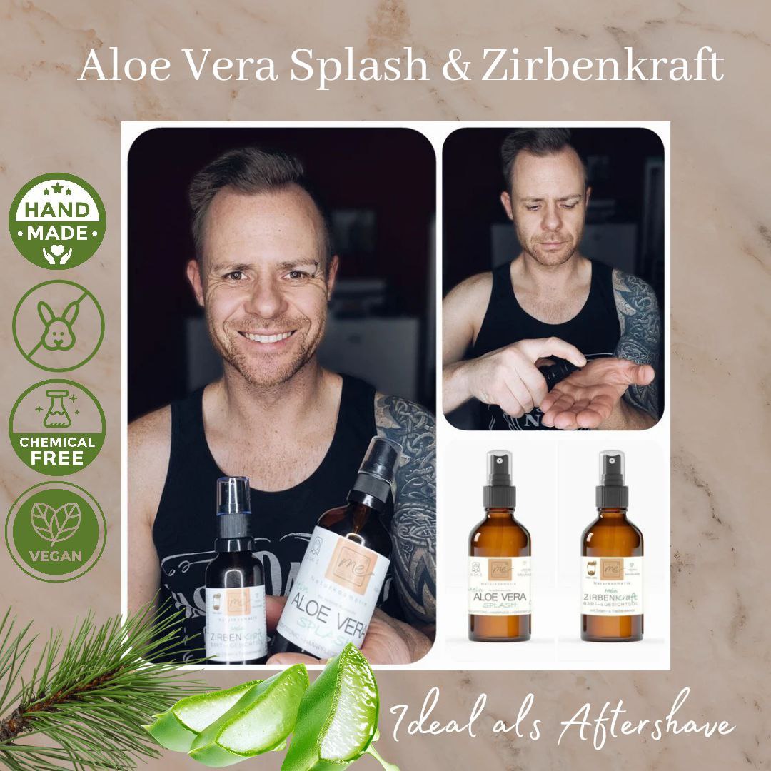 Zirbenkraft beard &amp; face oil with pine &amp; grape seed oil 30ml natural cosmetics vegan handmade