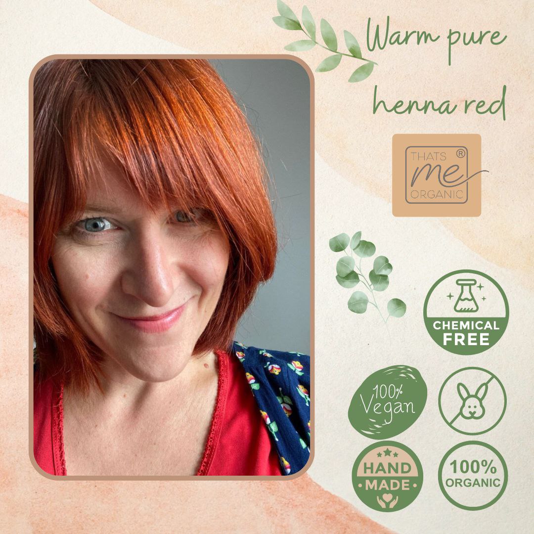 Professional plant hair color SET "warm red pure henna - warm pure henna red" 