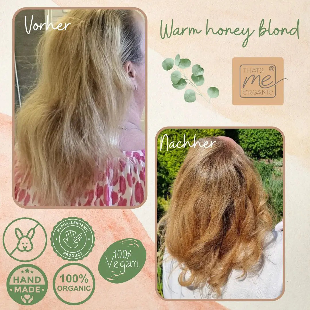 Limited Edition 300g Profi-Pflanzenhaarfarbe warmes Honig-Blond "warm honey blond"