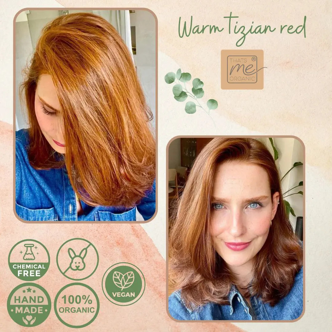 Limited Edition 300g Profi-Pflanzenhaarfarbe warmes Kupfer-Rot "warm tizian red"