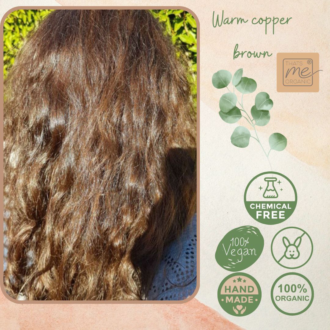Professional plant hair color SET warm copper brown "warm copper brown" 