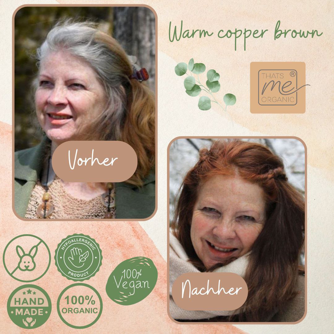 Professional plant hair color SET warm copper brown "warm copper brown" 