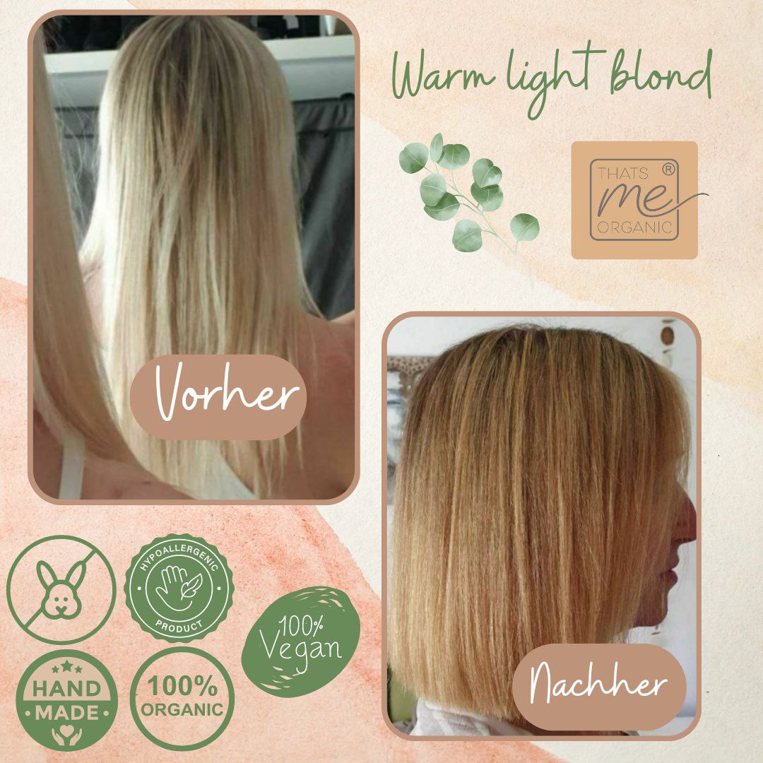 Limited Edition Profi-Pflanzenhaarfarbe warmes Hell-Blond "warm light blond" 300g