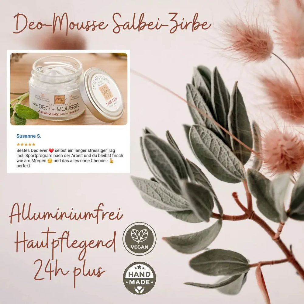 BIO-Deo-Mousse Salbei & Zirbe – Naturkosmetik Deo ohne Aluminium | 50 ml