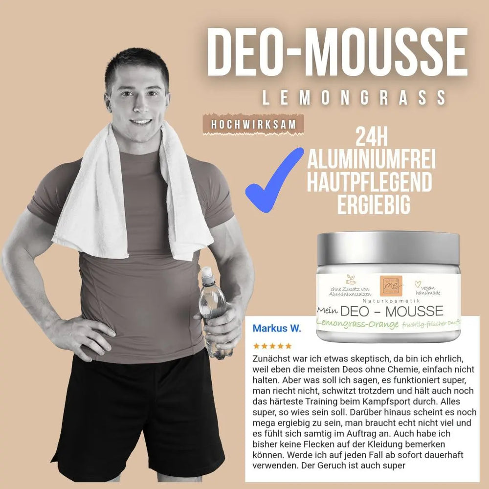 BIO-Deo-Mousse Salbei & Zirbe – Naturkosmetik Deo ohne Aluminium | 50 ml