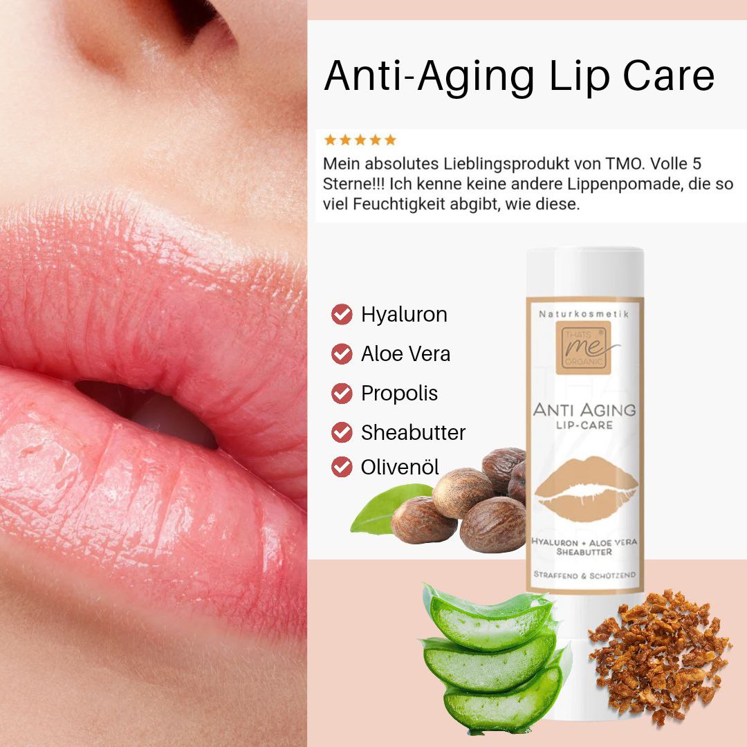 ANTI-AGING LIP-CARE lip care stick with propolis, hyaluronic acid, aloe vera &amp; shea butter