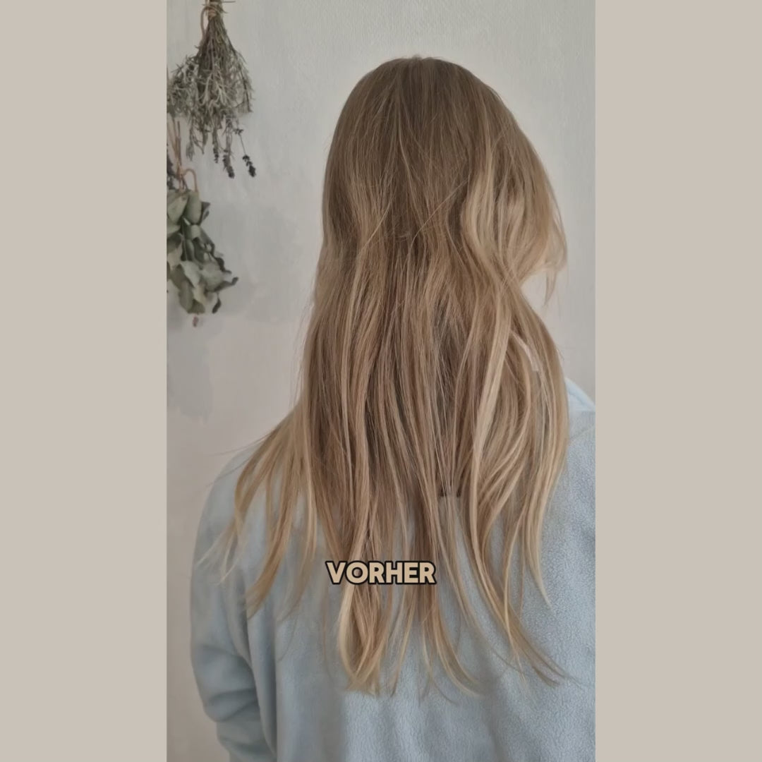 Pflanzenhaarfarbe - für das hat diese Kundin, welche zuerst eine Chemische Haarfarbe hatte entschieden. Schaut euch das Ergebnis an - es ist bezaubernd!