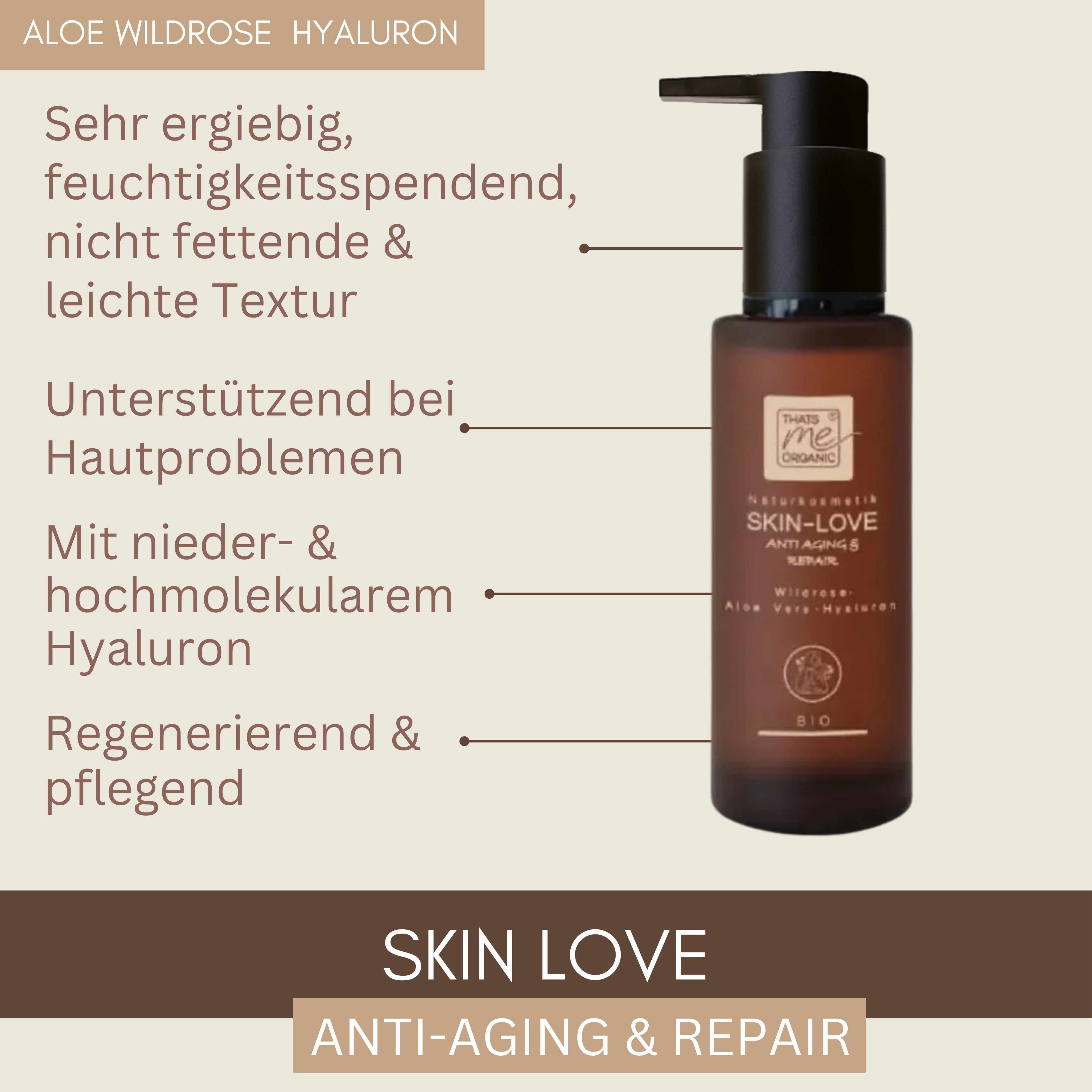 SKIN LOVE – Vielseitige Bio-Pflege mit Wildrose, Aloe & Hyaluron