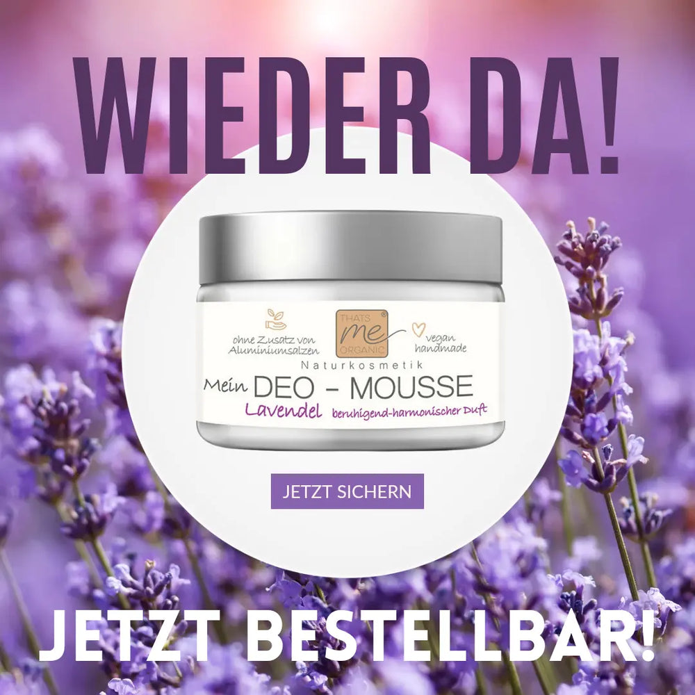 BIO-Deo-Mousse Lavendel & Lemongrass – Naturkosmetik Deo ohne Aluminium | 50 ml