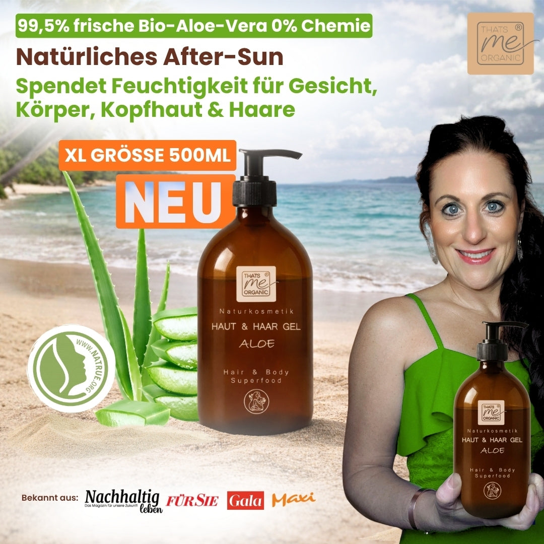 BIO-Aloe Vera Gel 2in1 Hair + Body Superfood XL 500ml Naturkosmetik