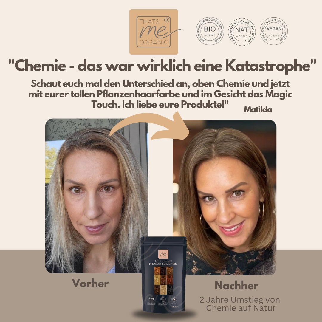 Pflanzenhaarfarbe Umstieg Komplett Set (5 teilig) inkl. 1x Pflanzenhaarfarbe GESCHENKT (Wert 19,90€) + 15% RABATT