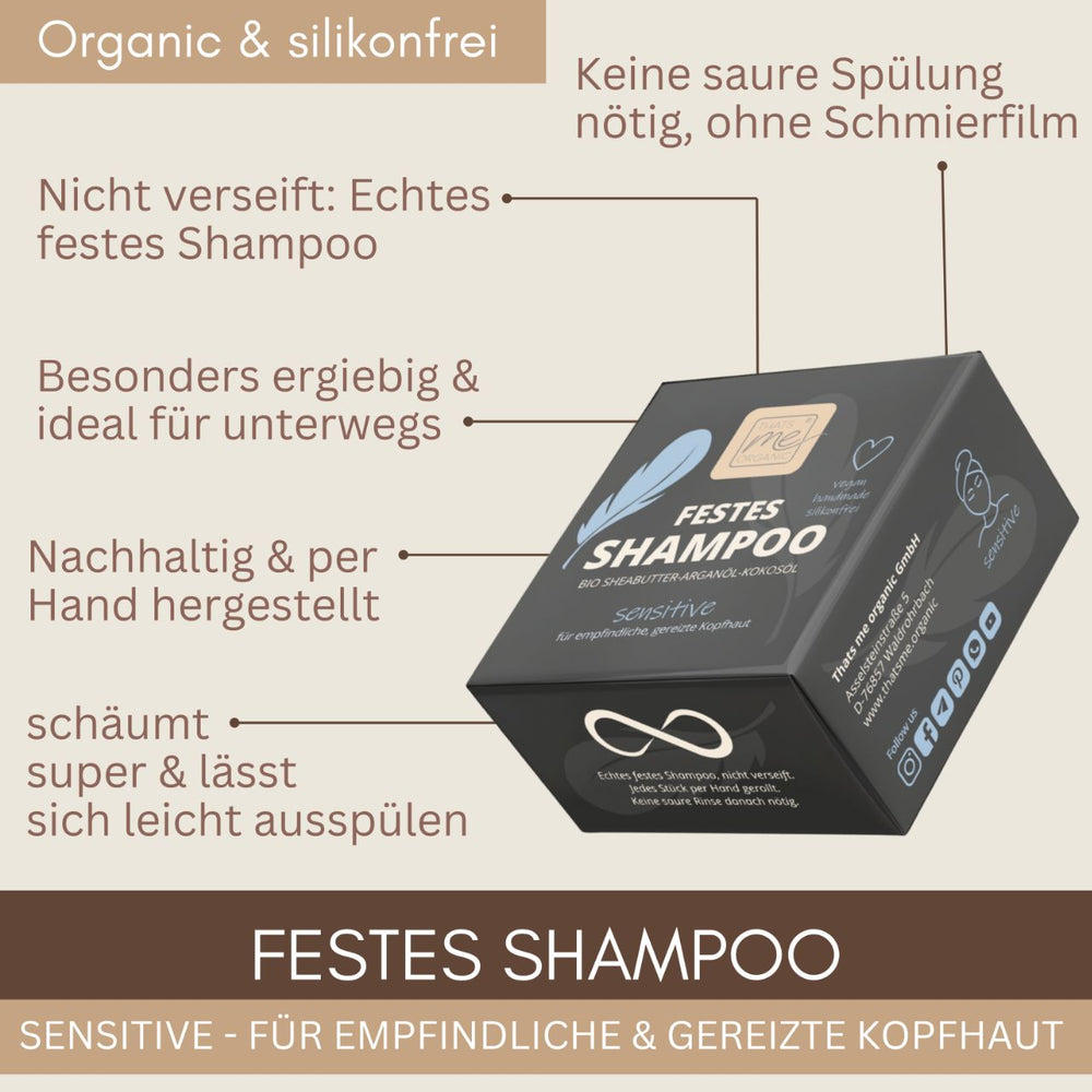 Festes Shampoo Sensitive – für empfindliche & gereizte Kopfhaut