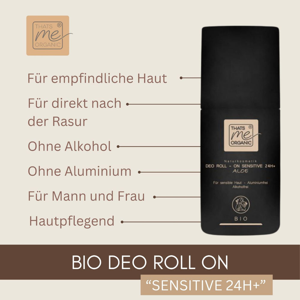 BIO-Deo-Roll-On Sensitive Aloe – ohne Aluminium & für empfindliche Haut