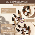 Chakra Aromatherapie Aura-, Raumduft-, Yoga- &  Meditationsspray Set in Geschenkbox + Chakra-Edelstein-Armband – für energetische Balance