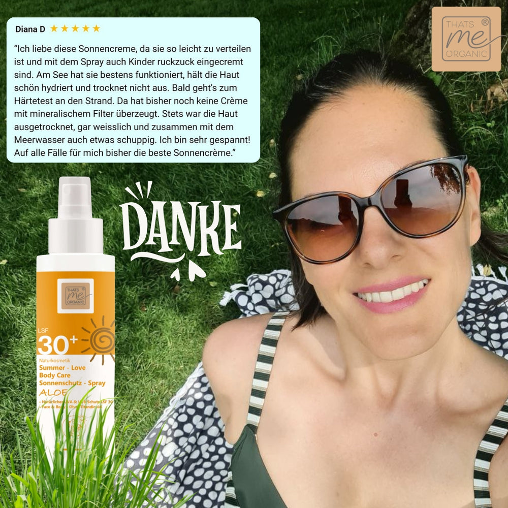 BIO-Body Spray SUMMER-LOVE Aloe LSF 30 | Mineralisches Sonnenschutz-Spray 100 ml