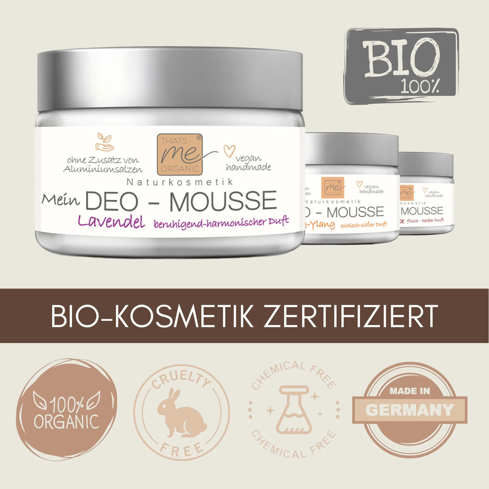 BIO-Deo-Mousse Lavendel & Lemongrass – Naturkosmetik Deo ohne Aluminium | 50 ml