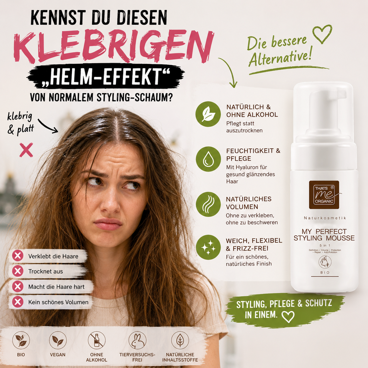 My Perfect Styling Mousse 5-in-1 – Volumen, Definition & Hitzeschutz