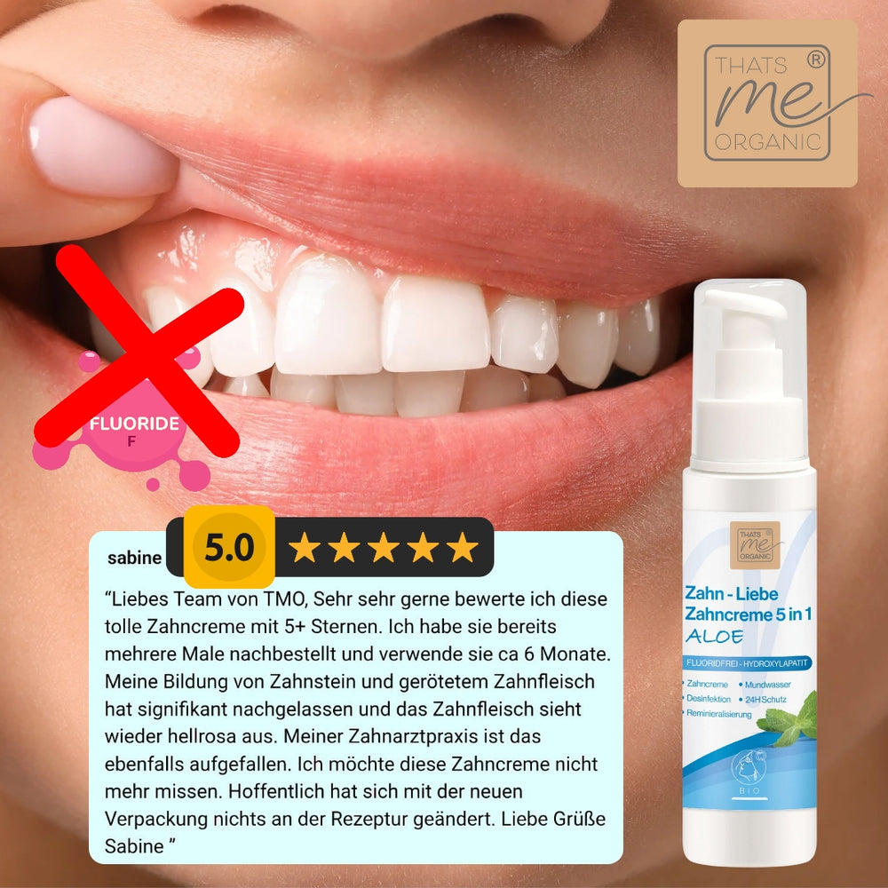 BIO Hydroxylapatit Zahnpasta ZAHN-LIEBE 5in1 – fluoridfrei & ohne Titandioxid