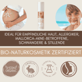 Besonders verträglicher Sonnenschutz für empfindliche Haut, Allergiker sowie Schwangere und Stillende – zertifizierte Bio Naturkosmetik.