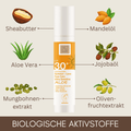 Summer Love Face Care Ultra Sensitive Aloe LSF 30 enthält natürliche Inhaltsstoffe wie Aloe Vera, Jojobaöl und Sheabutter für gepflegte und geschützte Haut