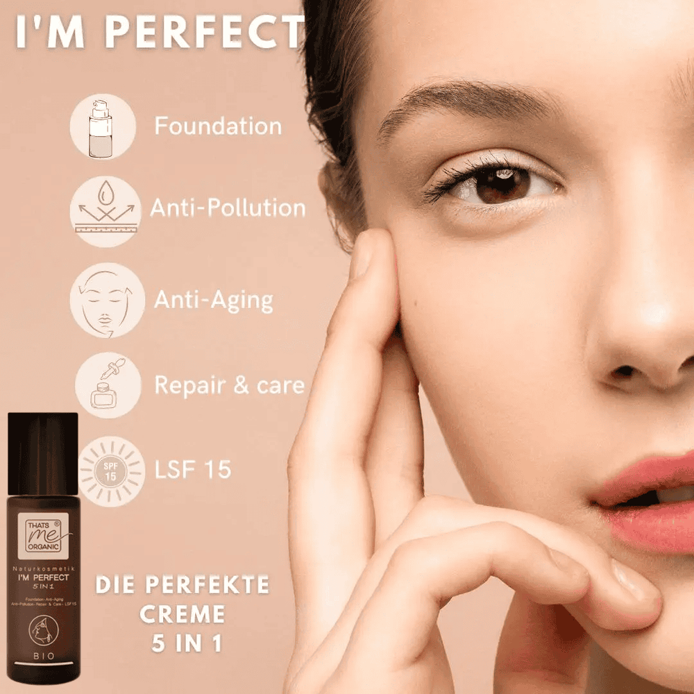 ABVERKAUF wg. Verpackungsänderung: I’M PERFECT 5in1 Foundation Serum LSF MHD 10/26