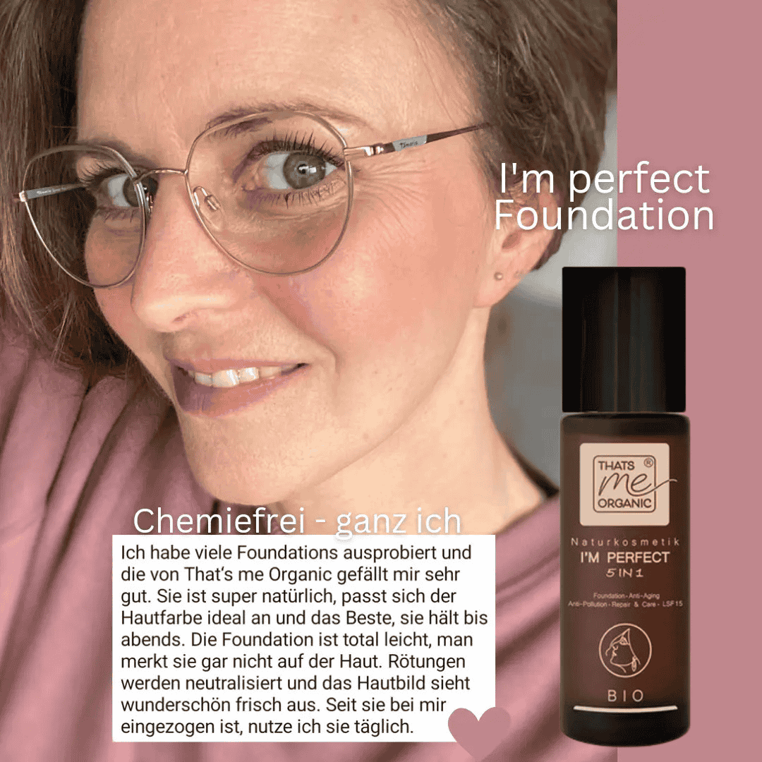 Fondotinta in crema BIO I'M PERFECT 5in1 - 30 ml vegano senza biossido di titanio 
