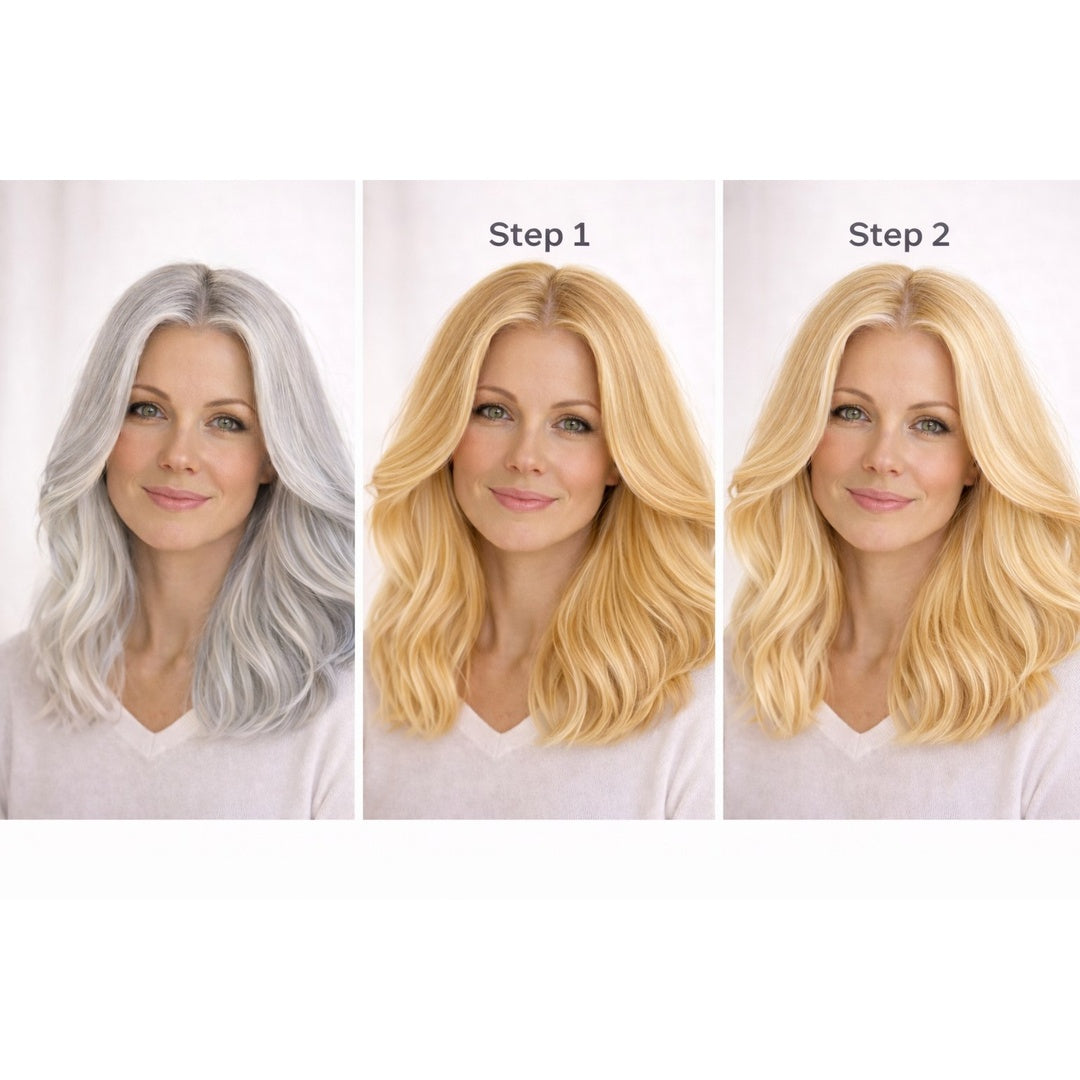 Profi-Pflanzenhaarfarbe SET kühles Summer-Blond "cool summer blond in 2-Steps"