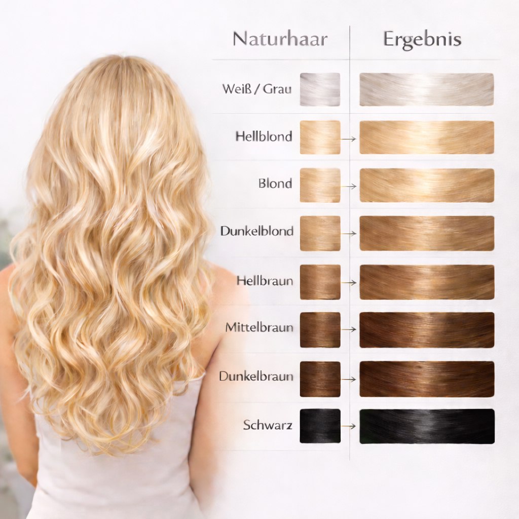 Profi-Pflanzenhaarfarbe SET farblose leicht blond warm-schimmernde Volumen-Glanz-Haarpackung "warm shiny hair pack"