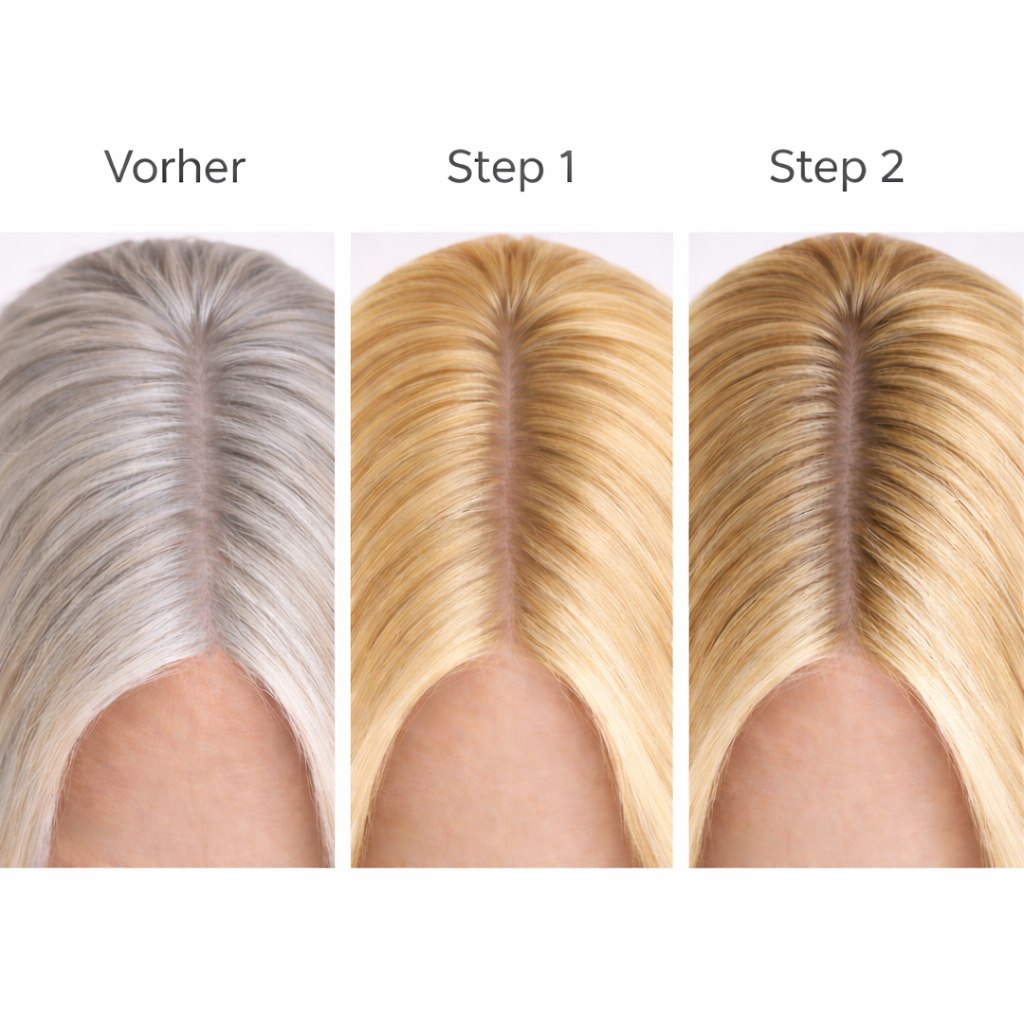 Profi-Pflanzenhaarfarbe kühles Sahara-Blond "cool sahara blond in 2-Steps" 2x 90g Nachfüllpacks