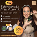 Dekorative Bio Naturkosmetik von Thats me organic für deinen Wow Effekt, Lidschatten in Green Paradise und Champagne Beige, natürliche Farben ohne Titandioxid, 25 Prozent Rabatt Aktion