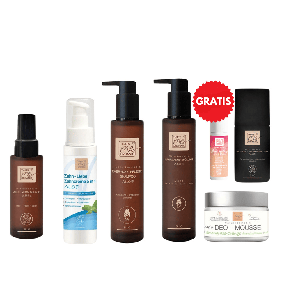 Premium Bestseller Set – 7 Bio-Kosmetik Produkte von Thats me Organic | Natürlich umsteigen & sparen