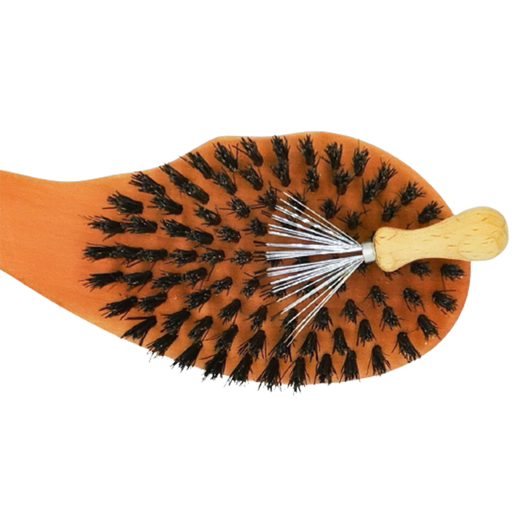 Professional brush cleaner "Kralle-Kalle" made of beech wood - the natural hair remover