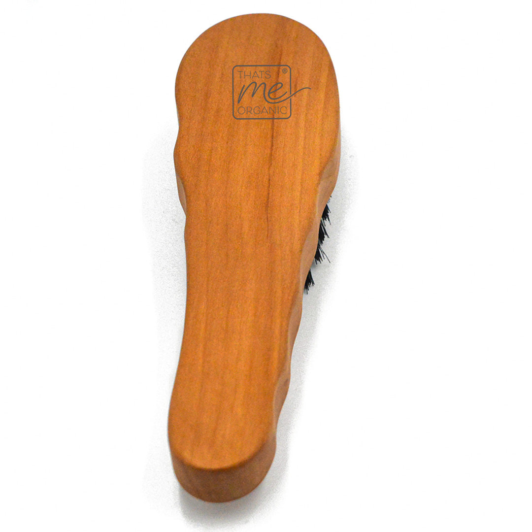 Professional finger-shaped hairbrush “The Ergonomic” made of pear wood and wild boar bristles