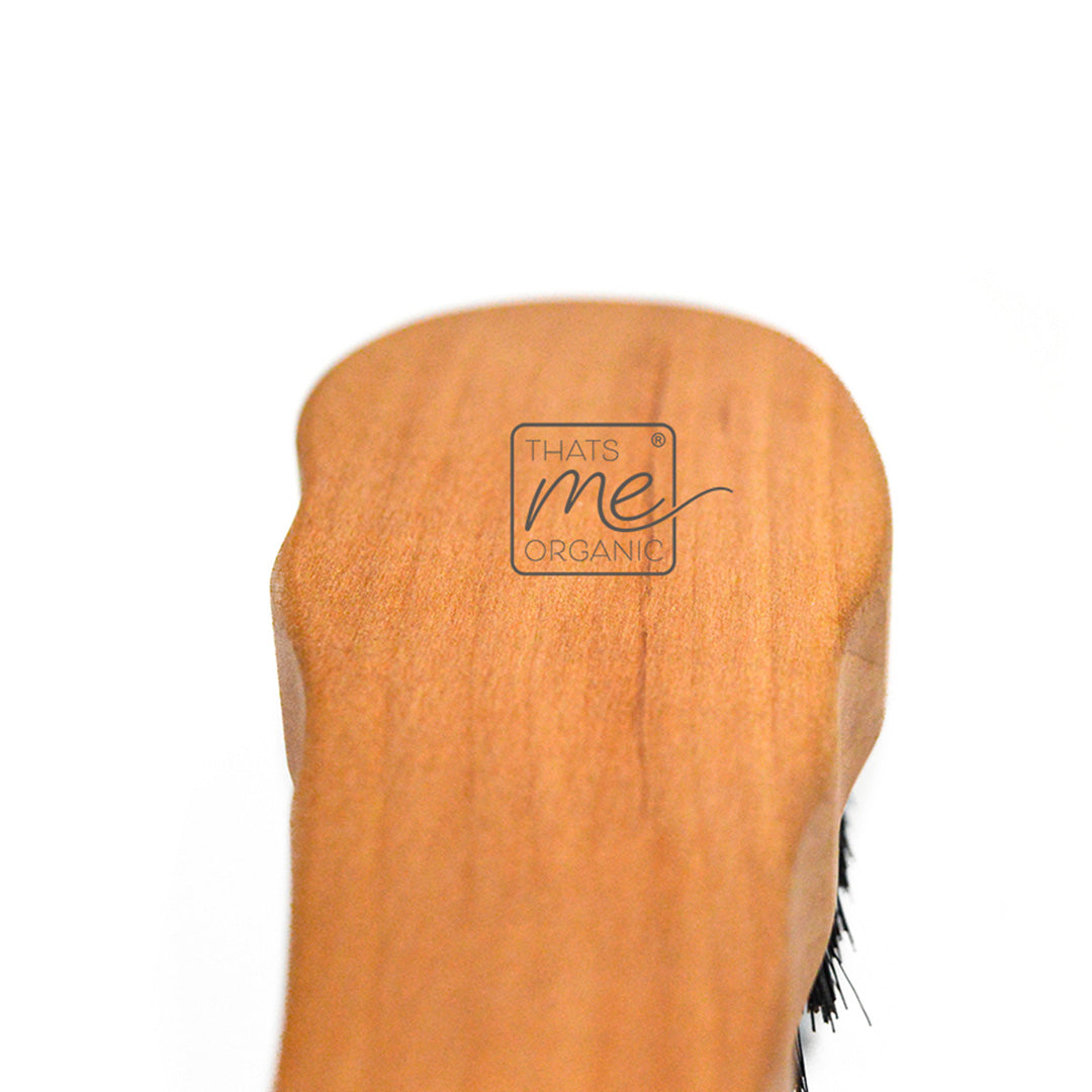 Professional finger-shaped hairbrush “The Ergonomic” made of pear wood and wild boar bristles