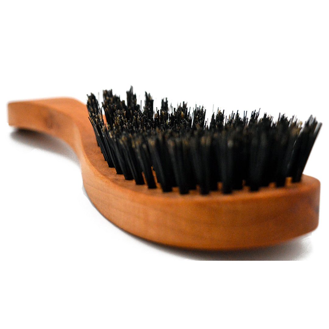 Spazzola professionale forma classica “La collaudata” in legno di pero e setole di cinghiale