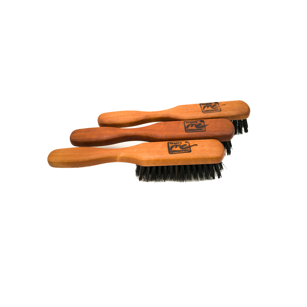 Spazzola professionale per capelli e barba "Mini" in legno di pero e setole di cinghiale
