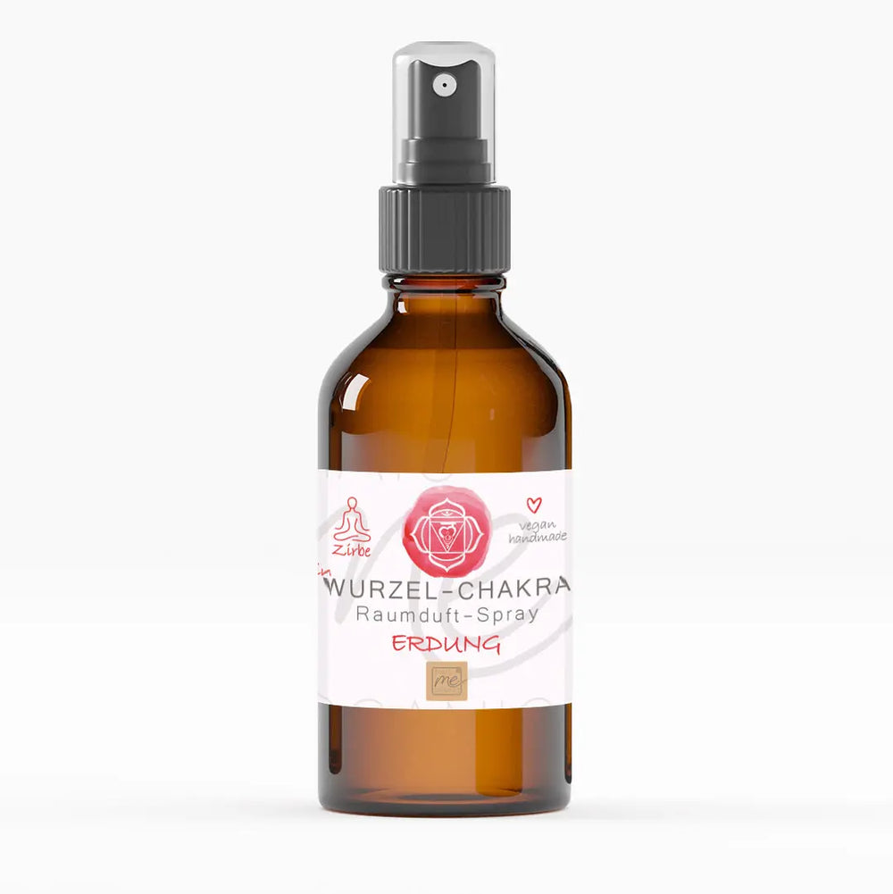 Bio-WURZEL-CHAKRA Aromatherapie Aura-, Raumduft-, Yoga- & Meditationsspray ERDUNG (rot)