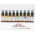 Chakra Aromatherapie Aura-, Raumduft-, Yoga- &  Meditationsspray Set in Geschenkbox + Chakra-Edelstein-Armband – für energetische Balance